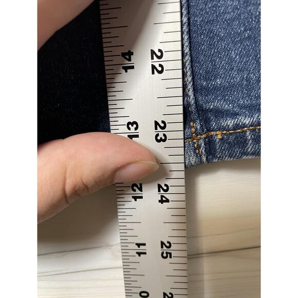 A.N.A Jeans Womens 4P Blue High-Rise Straight Leg Stretch Denim Pants Cropped - Picture 6 of 11